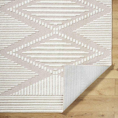 Rosamond Global Beige Washable Area Rug