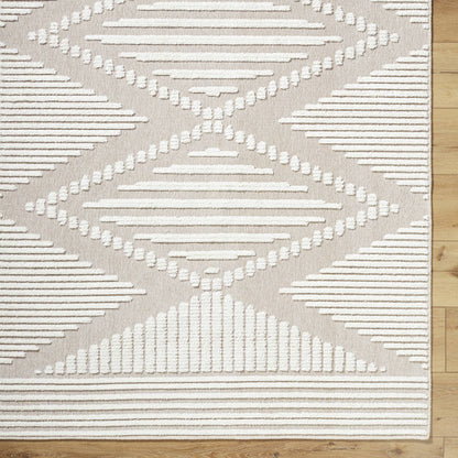 Rosamond Global Beige Washable Area Rug