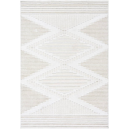 Rosamond Global Cream Washable Area Rug