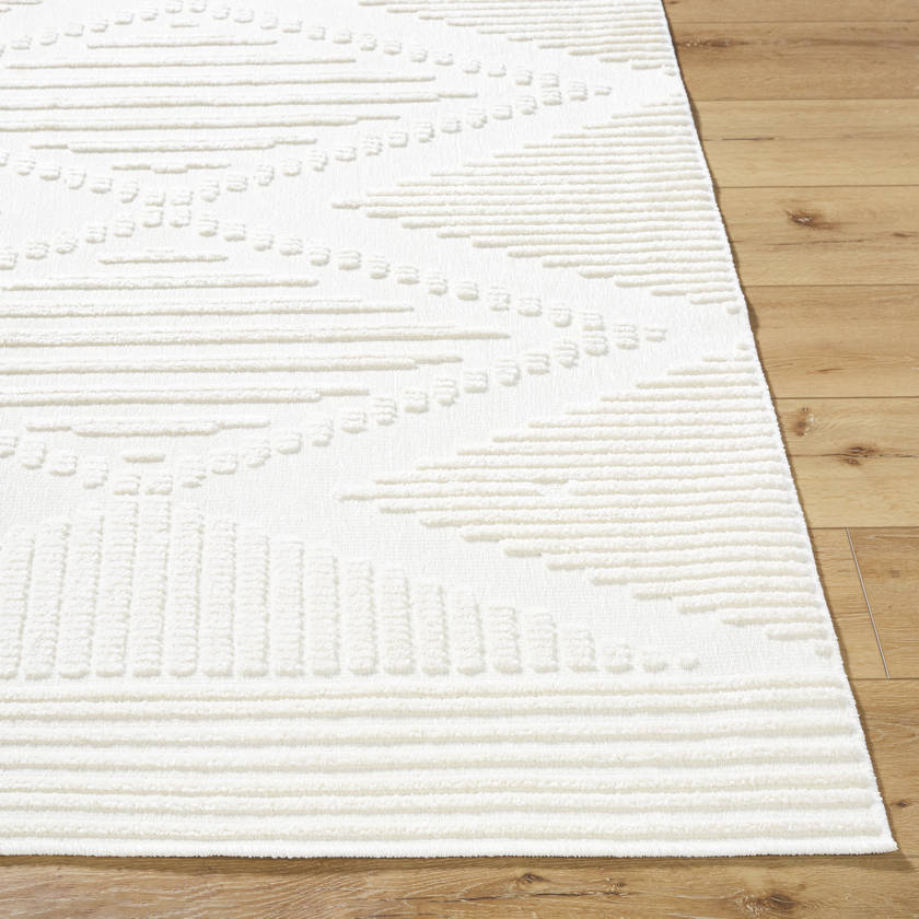 Rosamond Global Cream Washable Area Rug