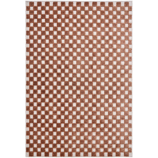 Jozette Modern Rust Washable Area Rug