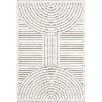 Carter Lake Modern Beige Washable Area Rug