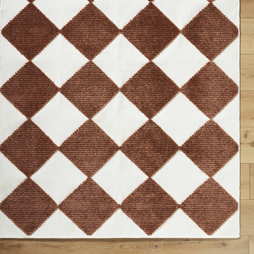 Luanne Modern Rust Washable Area Rug