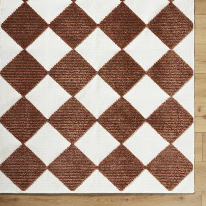 Luanne Modern Rust Washable Area Rug