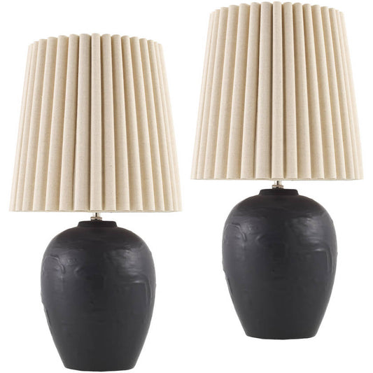 Register Modern Black Table Lamp