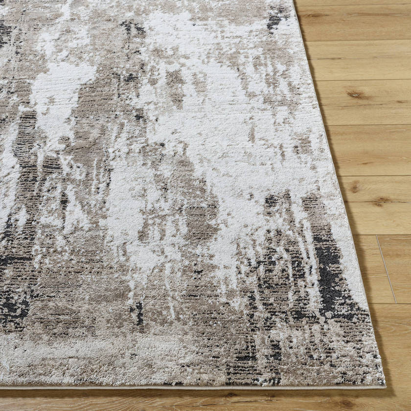 Tyjuan Modern Tan/Black Area Rug