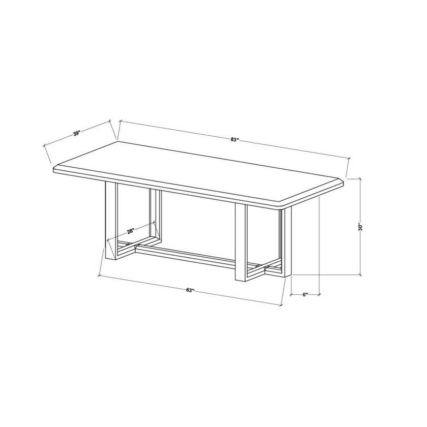 Mykia Wheat Dining Table
