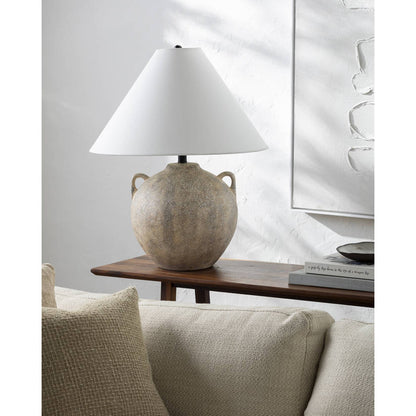 Laurence Traditional Gray/White Table Lamp