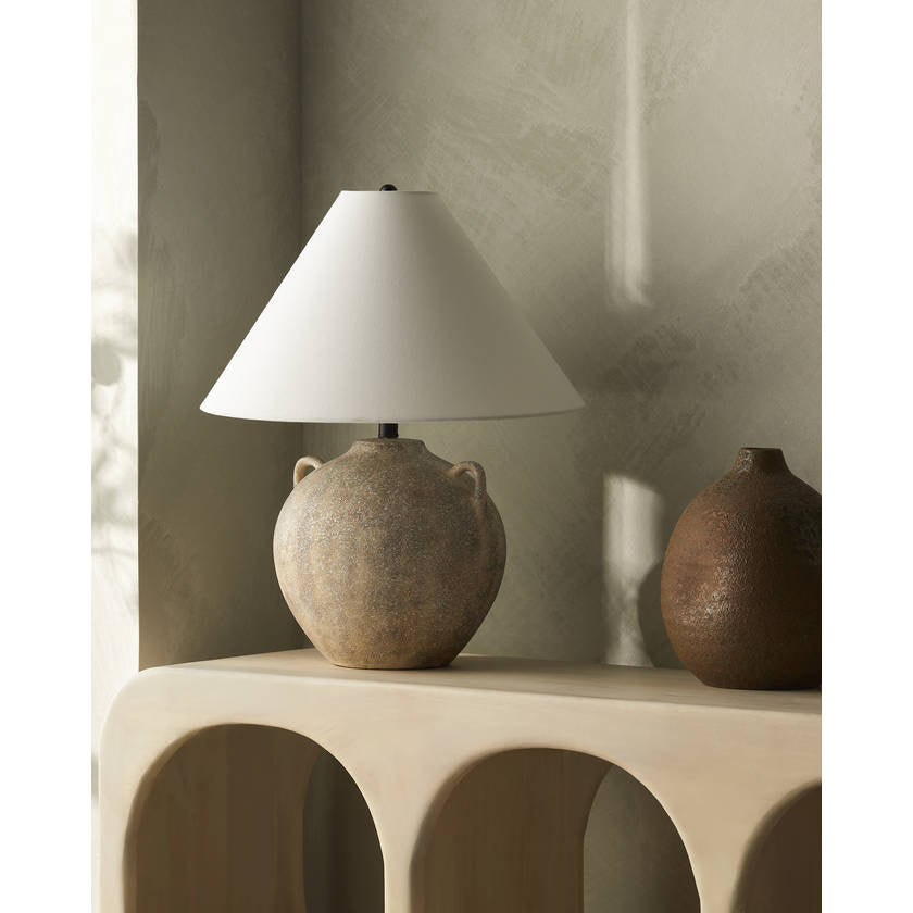 Laurence Traditional Gray/White Table Lamp