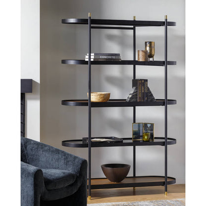 Jalyn Dark Brown Bookcase