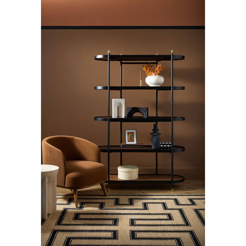 Jalyn Dark Brown Bookcase