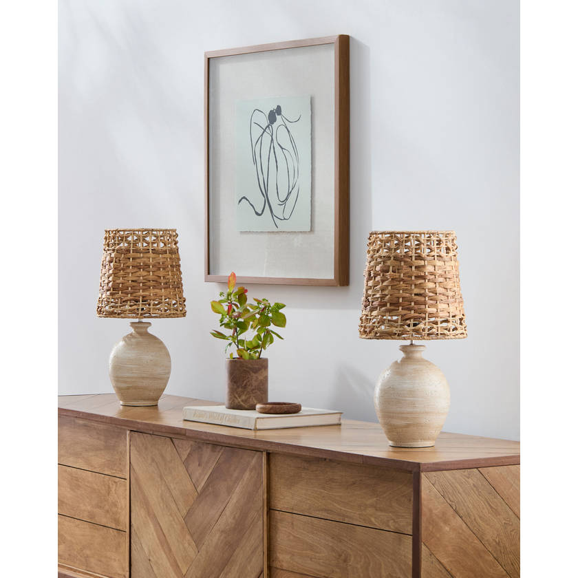 Shameeka Modern Light Gray Table Lamp