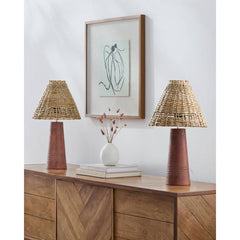 Nainoa Modern Dark Brown Table Lamp