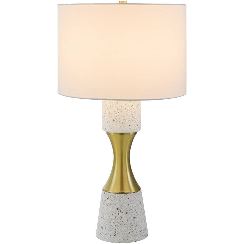 Monty Rustic White/Gold Table Lamp