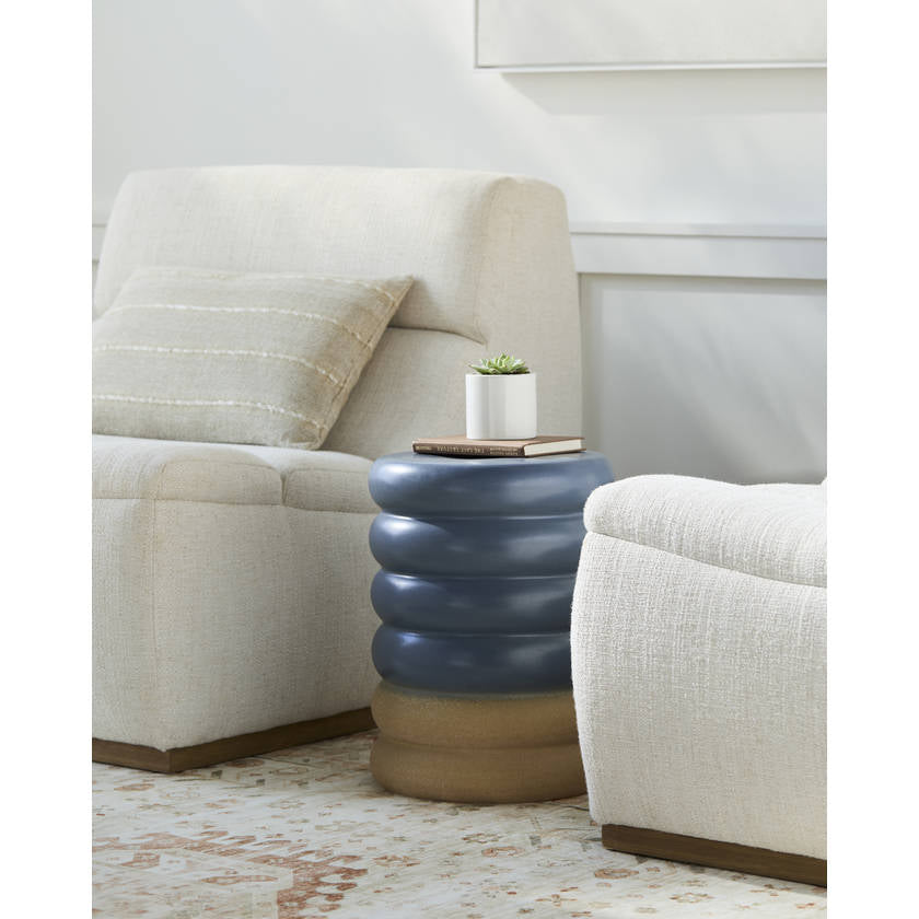 Marlissa Blue/Khaki Garden Stool