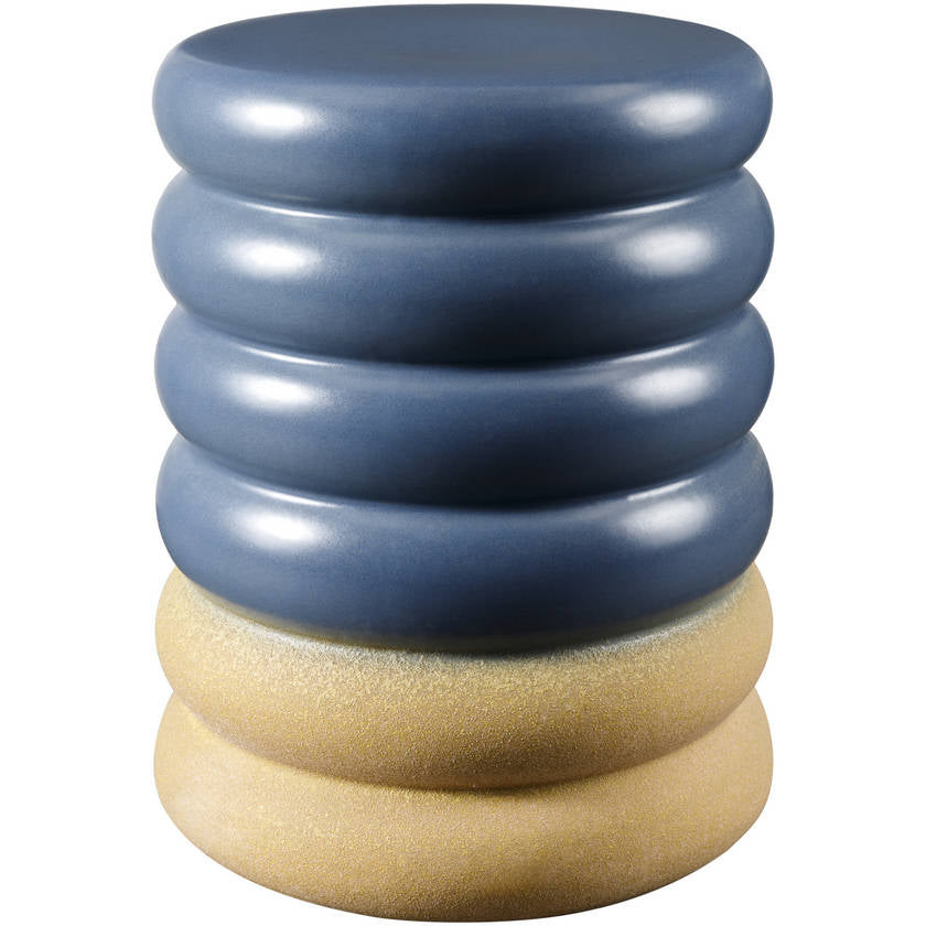 Marlissa Blue/Khaki Garden Stool