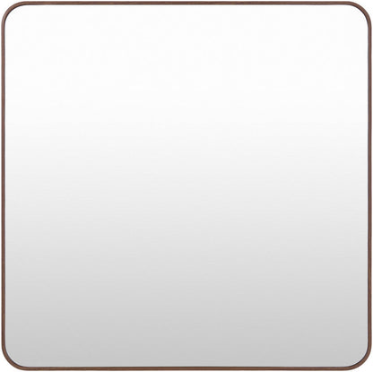Louvenia Modern Dark Brown Wall Mirror