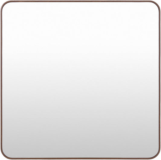 Louvenia Modern Dark Brown Wall Mirror