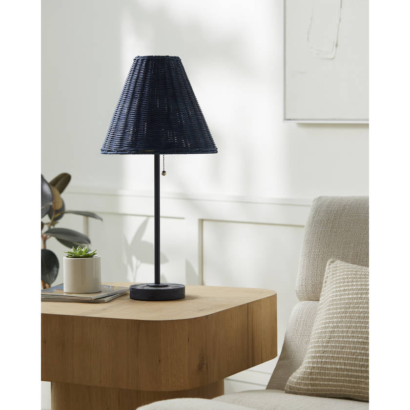 Taneisha Rustic Blue Table Lamp