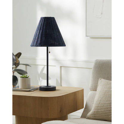 Taneisha Rustic Blue Table Lamp