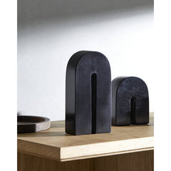 Oblong Black Decorative Sculpture