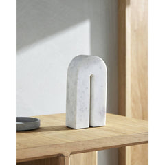 Oblong White Decorative Sculpture