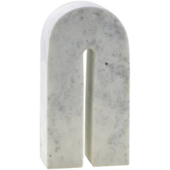 Oblong White Decorative Sculpture