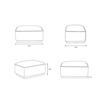 Haywood Beige Ottoman