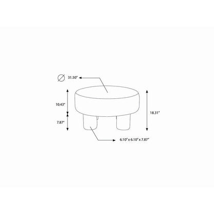 Jeston Brown Ottoman