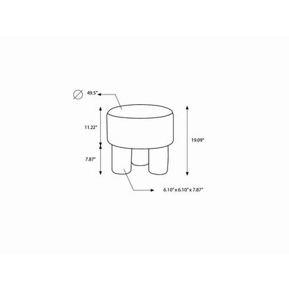 Justo Taupe Ottoman