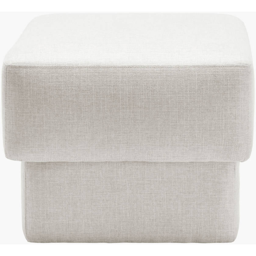 Viki White Ottoman