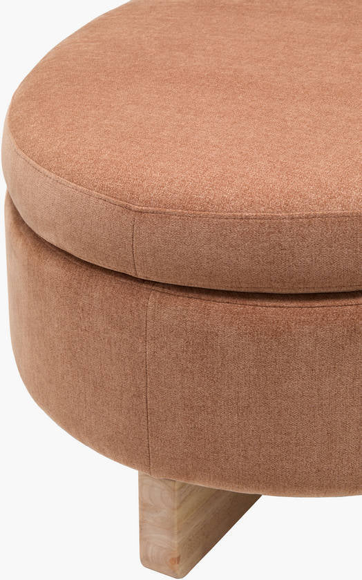 Sherece Peach Ottoman