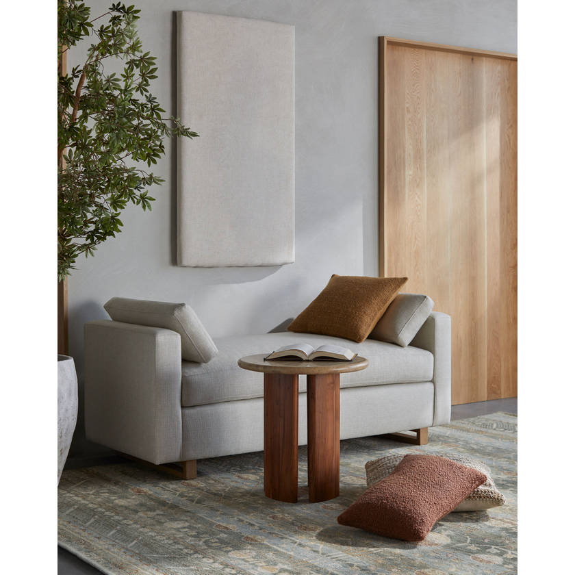 Marcella White/Brown Bench