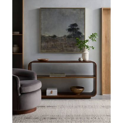 Maghen Dark Brown Console Table