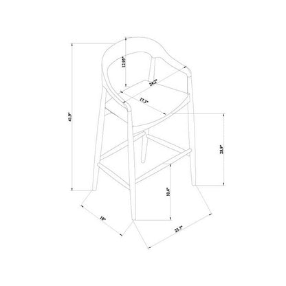 Kaeleigh Black Bar Stool