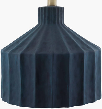 Malky Traditional Dark Blue Table Lamp