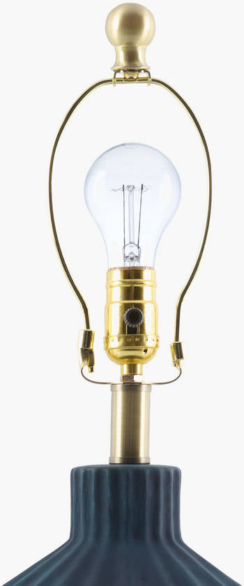 Malky Traditional Dark Blue Table Lamp