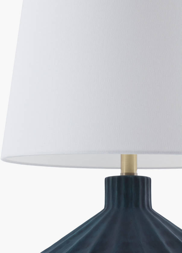 Malky Traditional Dark Blue Table Lamp