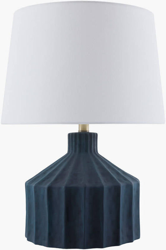 Malky Traditional Dark Blue Table Lamp