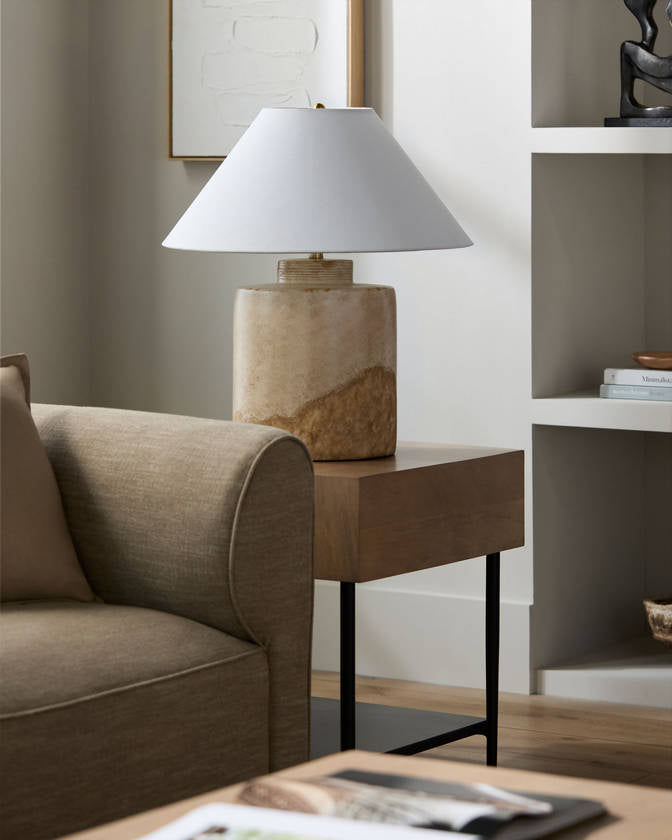 Omayra Traditional Khaki Table Lamp
