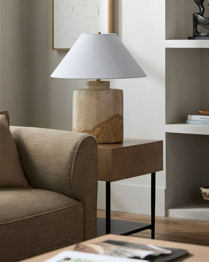 Omayra Traditional Khaki Table Lamp