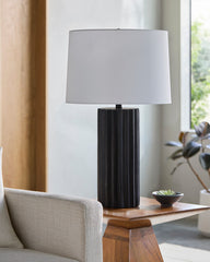 Jeanene Traditional Black Table Lamp