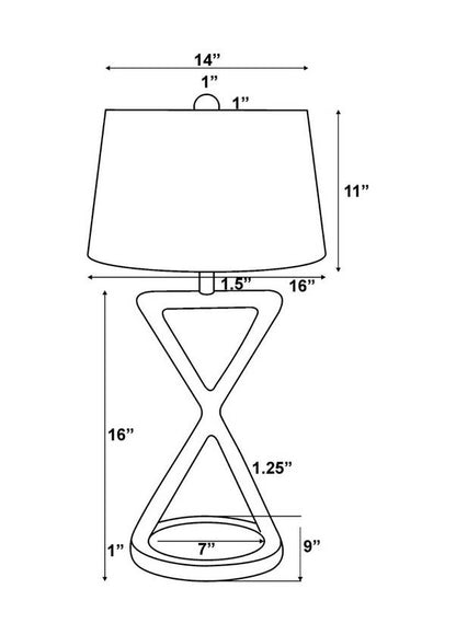 Nada Rustic Black Table Lamp