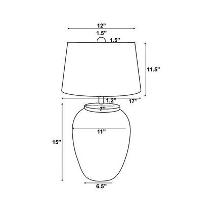 Baylor Rustic White Table Lamp