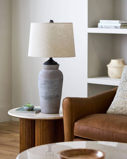 Avis Rustic Gray Table Lamp