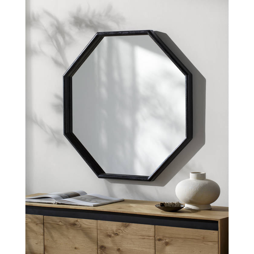 Shermika Cottage Black Wall Mirror
