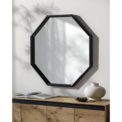 Shermika Cottage Black Wall Mirror