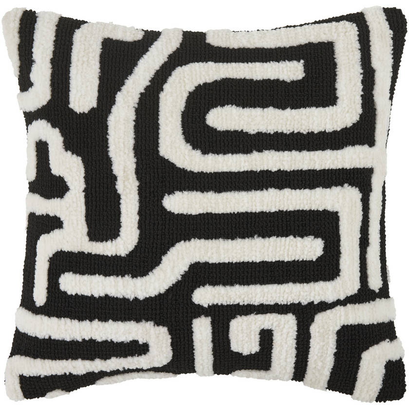 Charish White/Black Pillow Cover