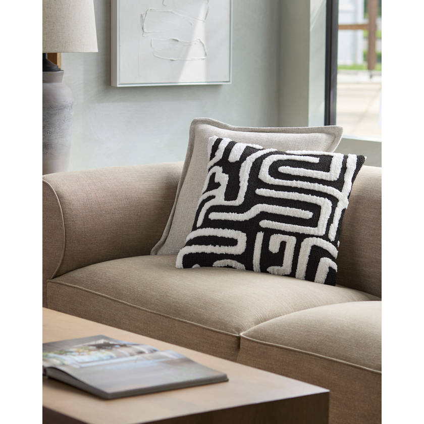 Charish White/Black Pillow Cover