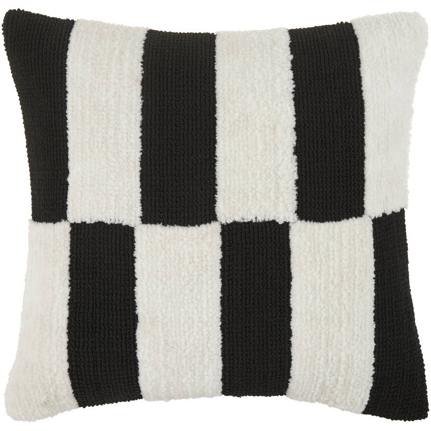 Judie White/Black Pillow Cover